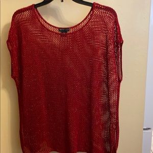 Bay Studio Red crochet top